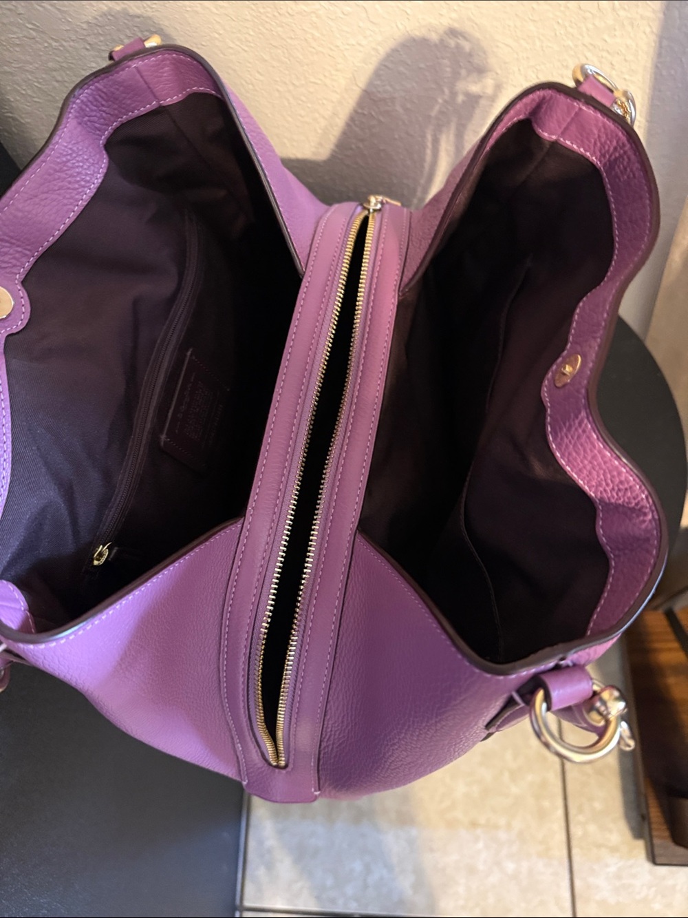 Coach Pebbled Leather Shoulder Bag - Picture 8 of 8